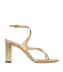 Gold Azie 85 Leather Heeled Sandals