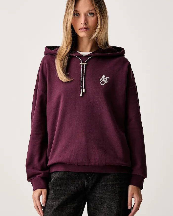 Liu Jo kapüşonlu kadın pamuklu sweatshirt