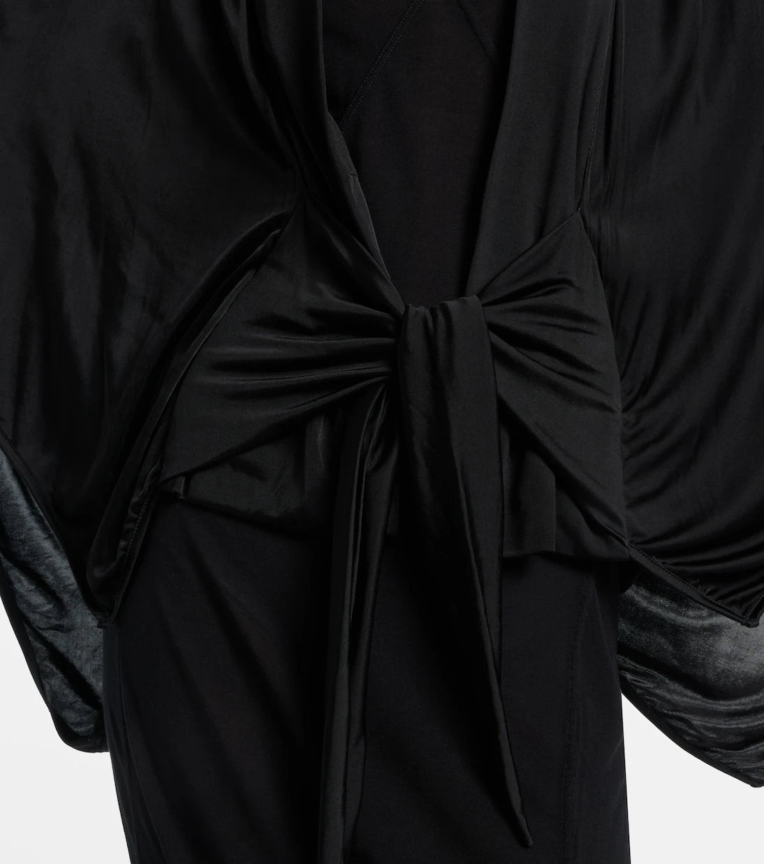 Rick Owens - Half Moon satin jersey cape