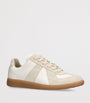 Beige Leather-Suede Replica Sneakers