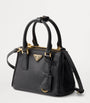 Prada Black Mini Saffiano Leather Galleria Top-Handle Bag
