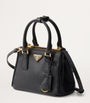 Prada Black Mini Saffiano Leather Galleria Top-Handle Bag
