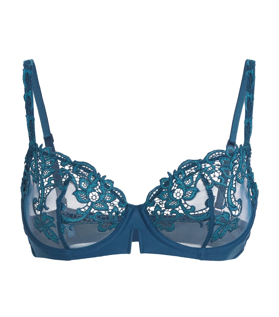 Blue Lace Saga Half-Cup Bra