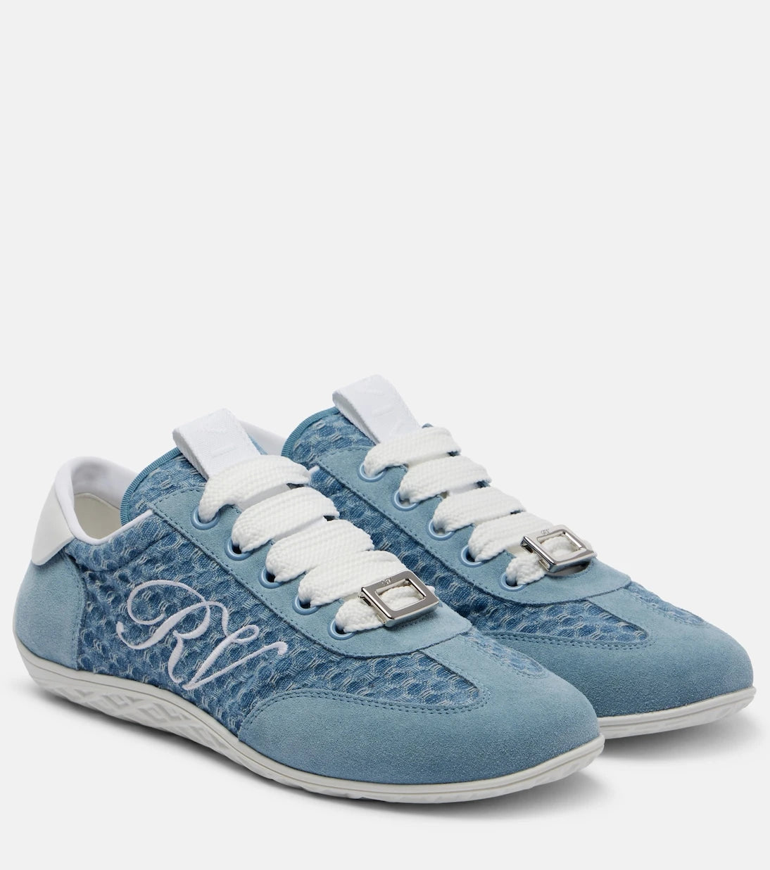 Roger Vivier - Viv' suede-trimmed sneakers