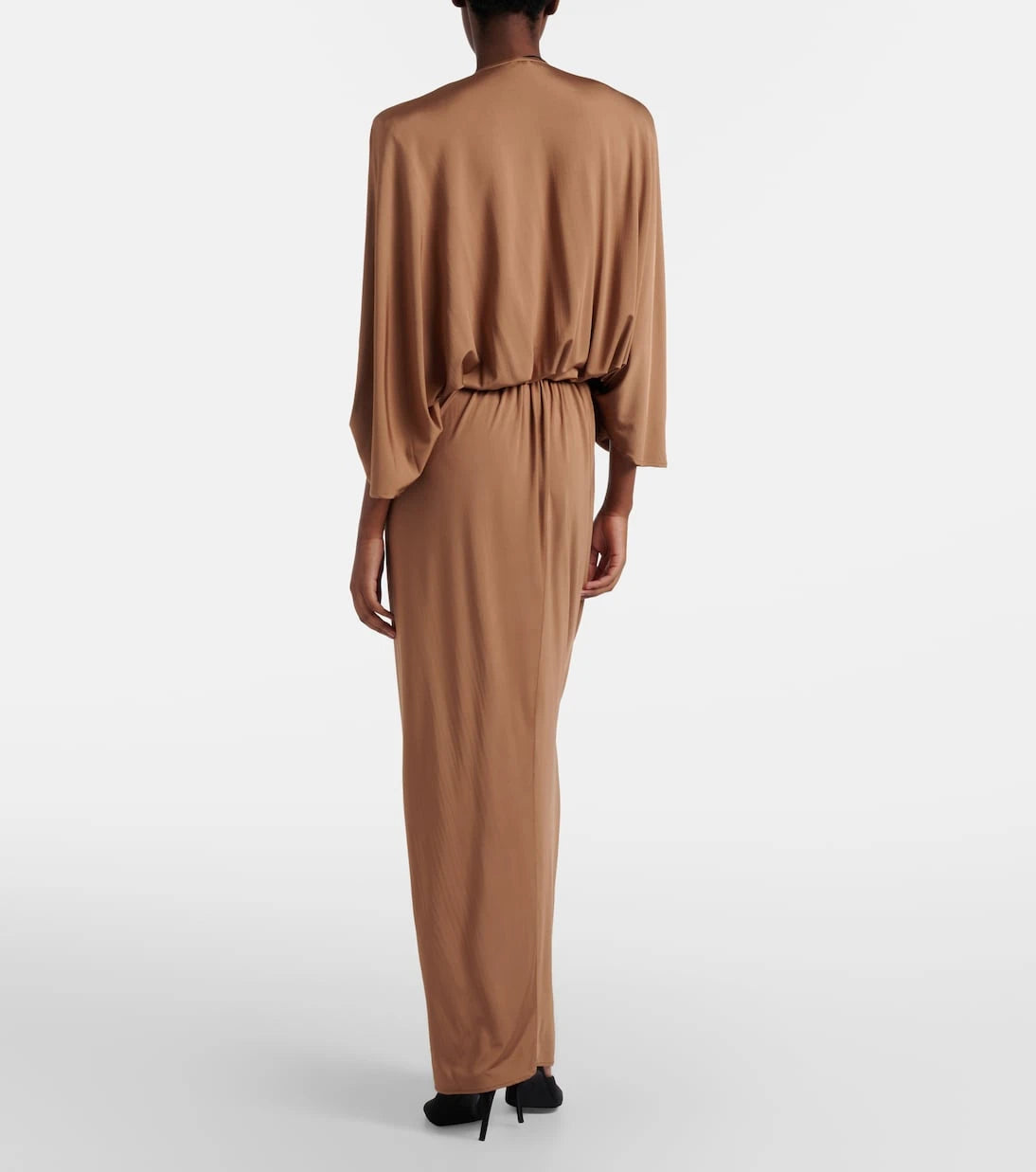 Jacques Wei - Floral-appliqué jersey maxi dress