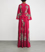 Etro Pink Silk Floral Print Gown