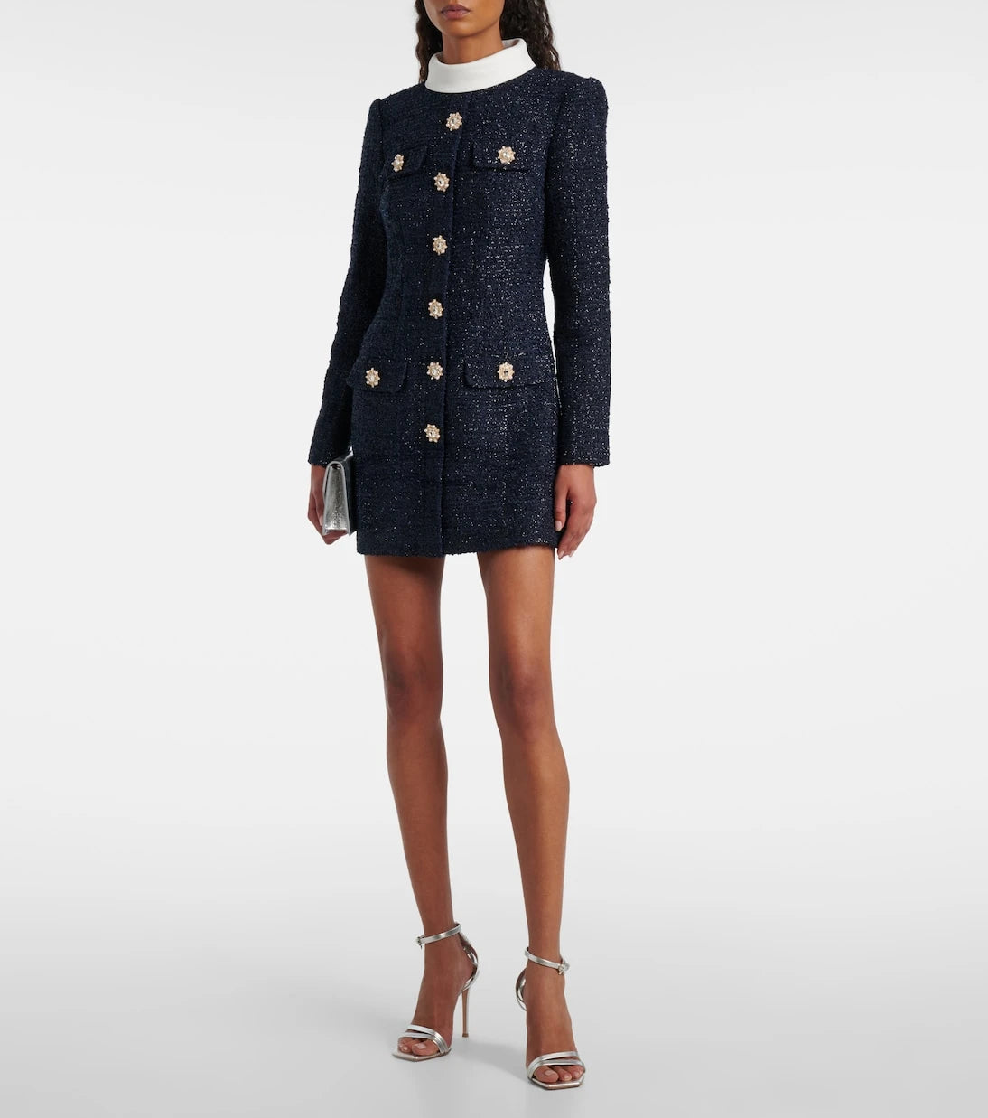 Self-Portrait - Bouclé minidress