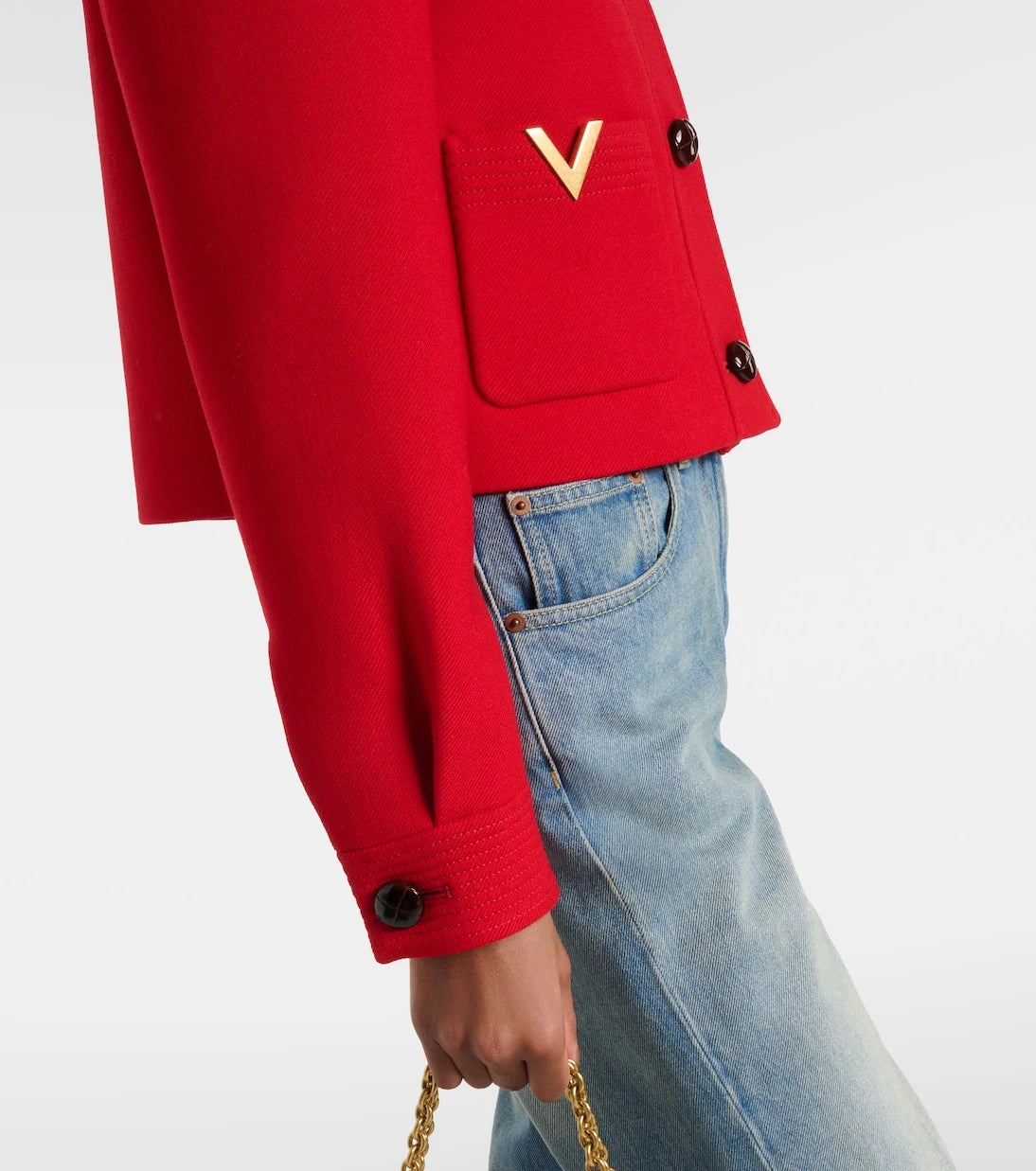 Valentino - VGold wool and silk jacket