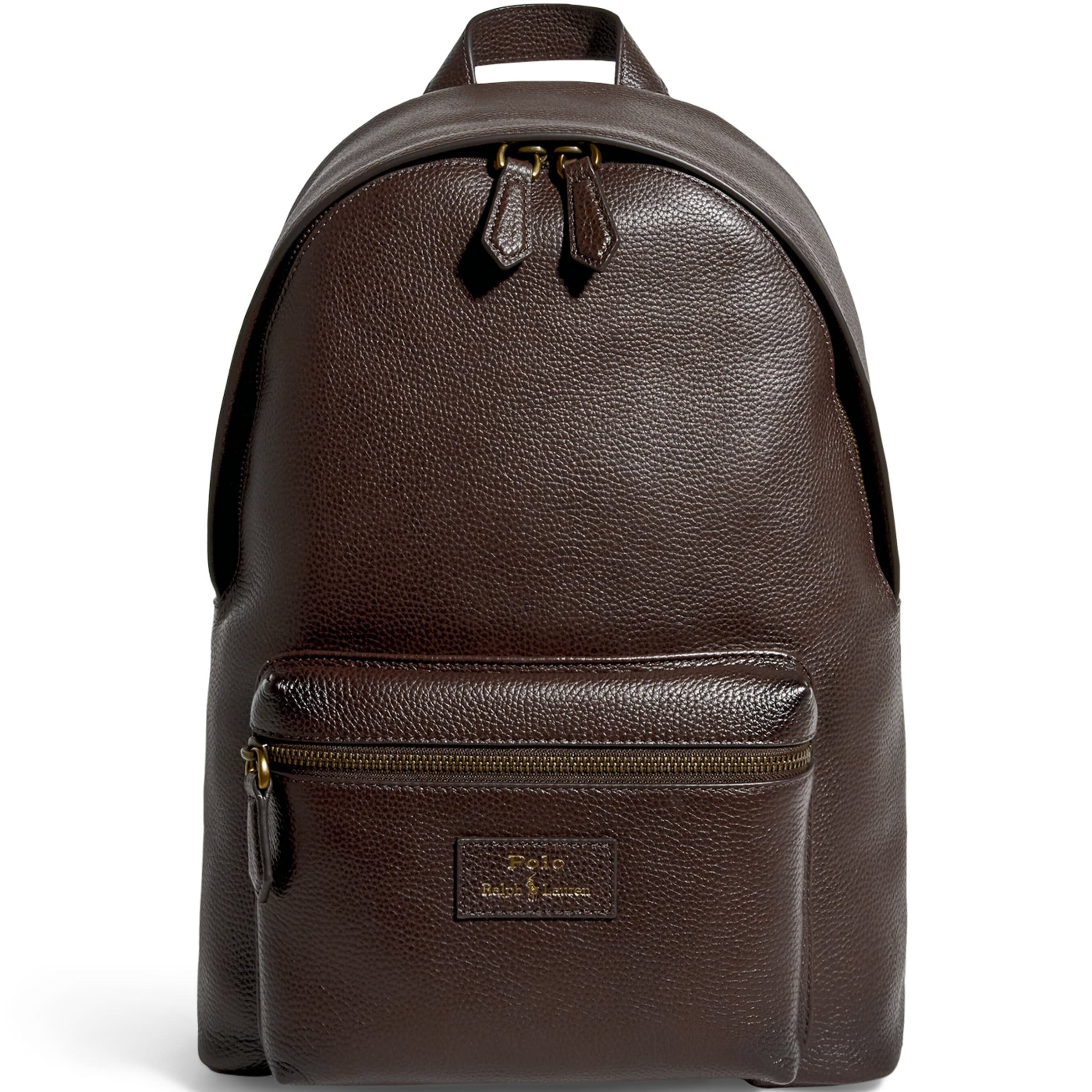 Leather Logo Backpack