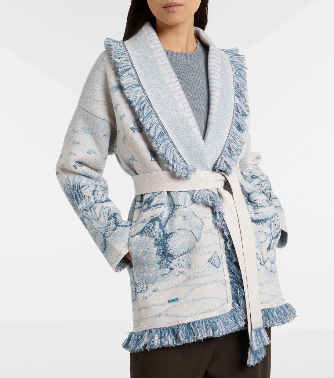 Alanui - Deep In The Ocean wool-blend cardigan