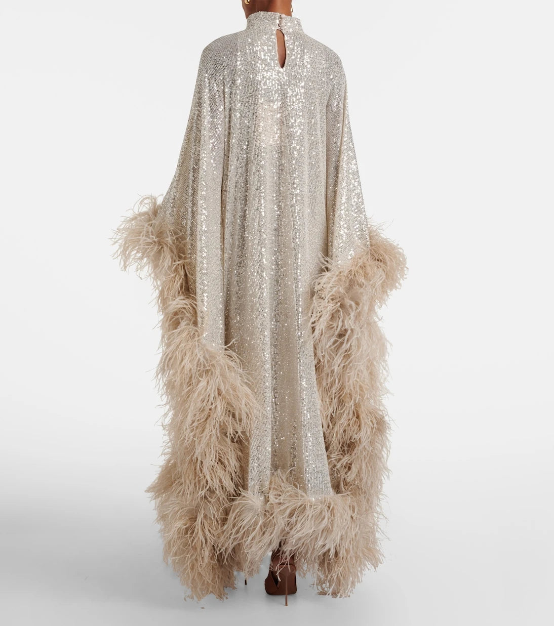 Taller Marmo - Casta Diva Disco feather-trimmed gown