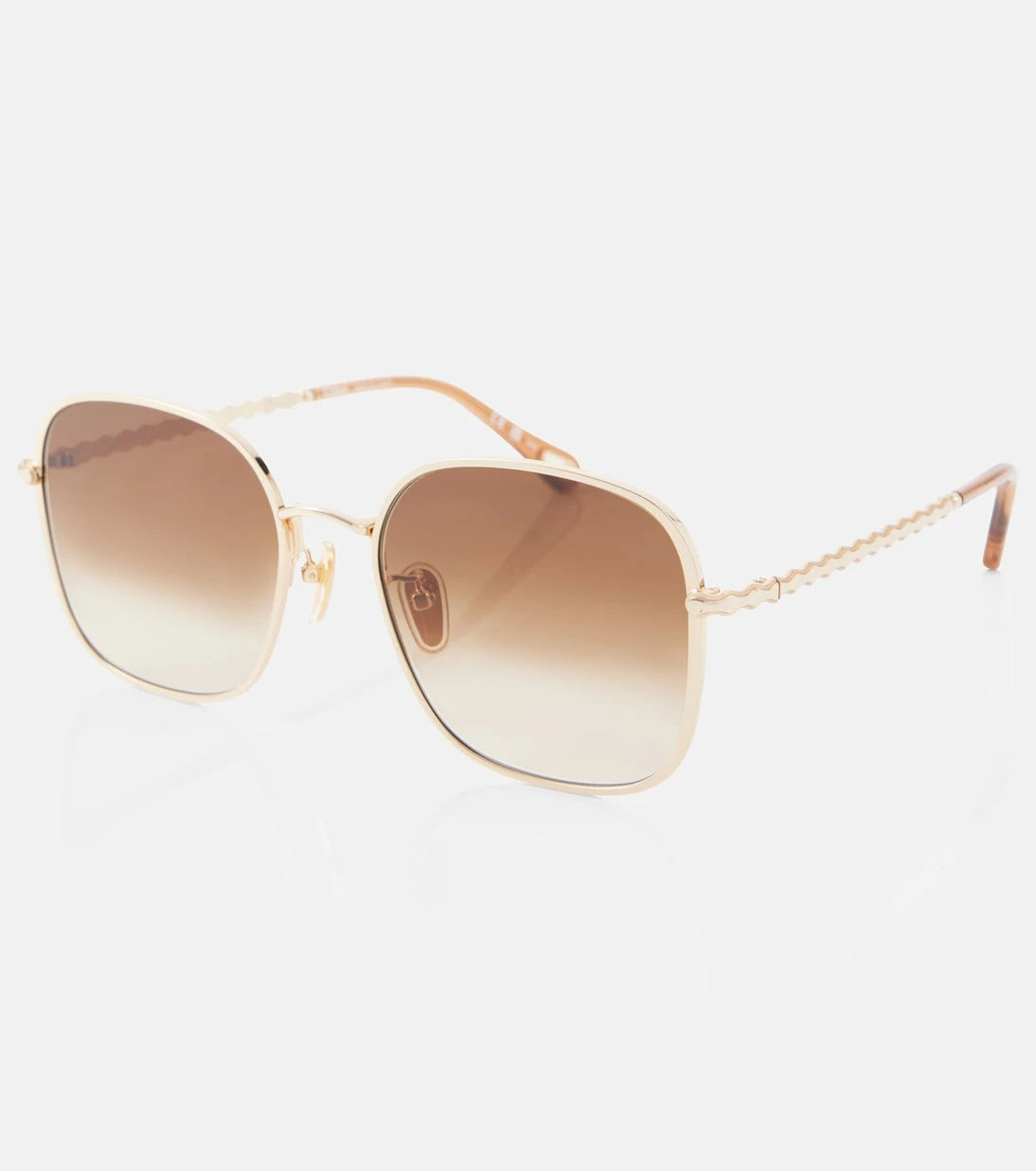 Chloé - Scalloped square sunglasses