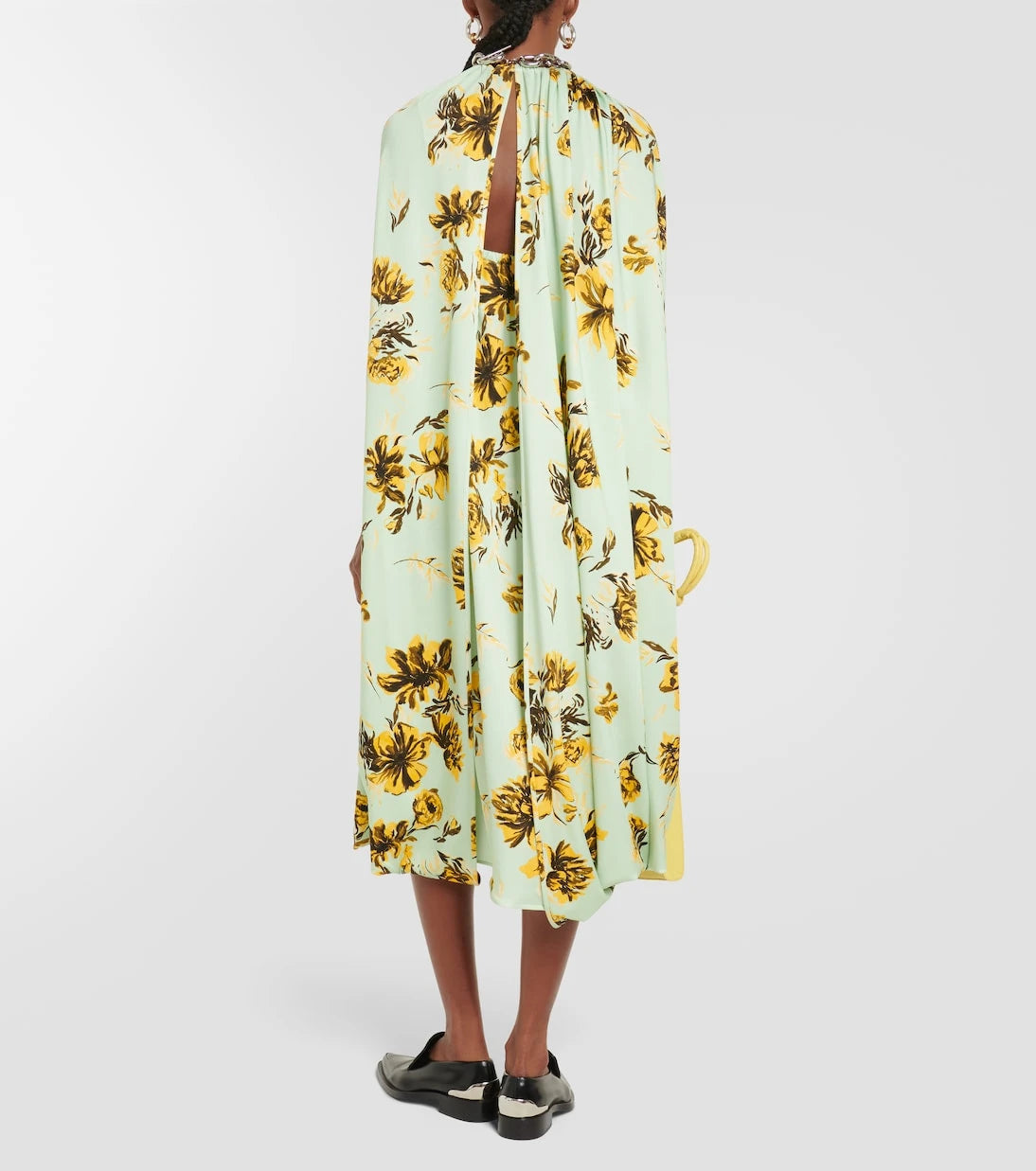 Jil Sander - Floral caped midi dress