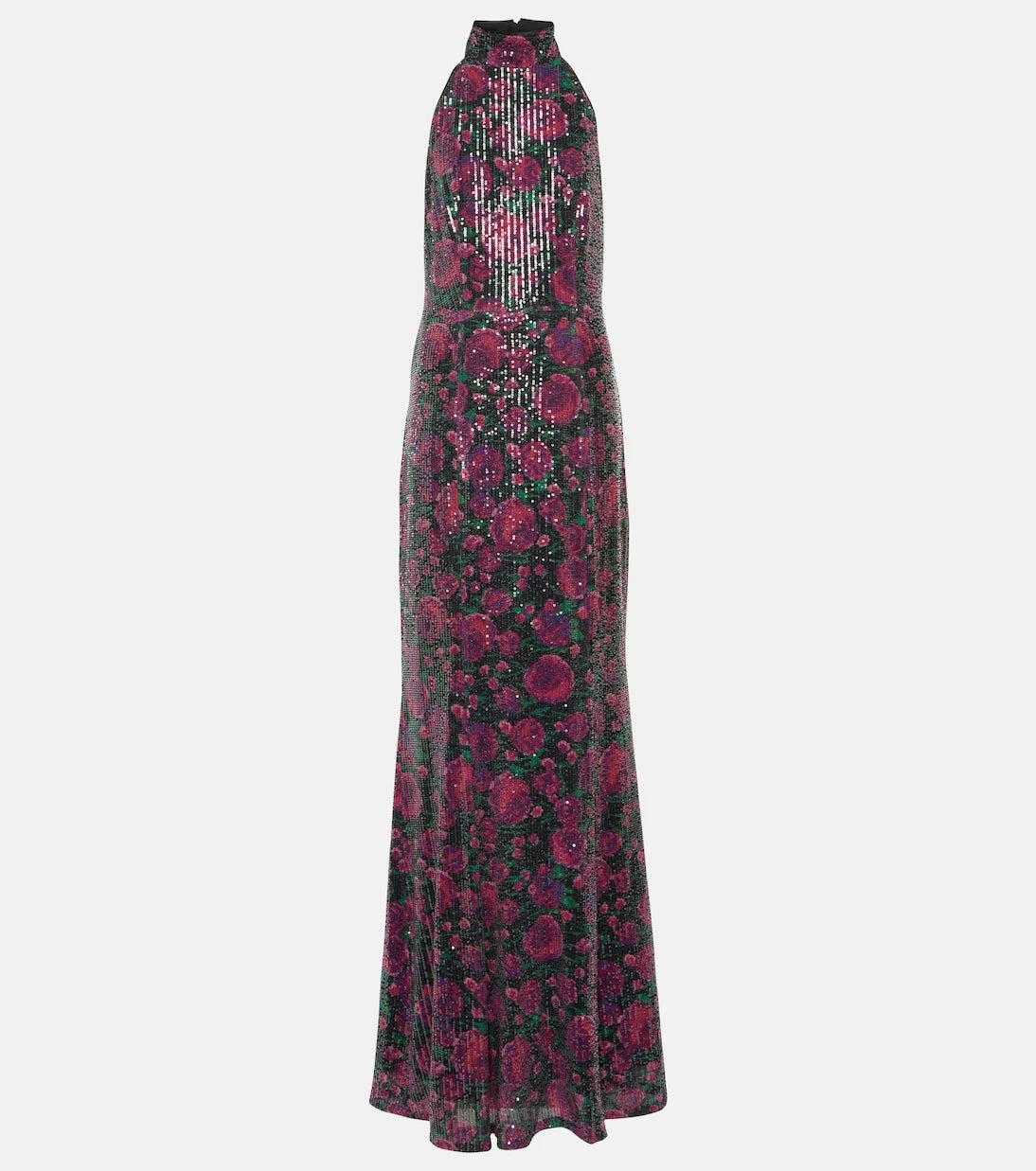 Rotate - Sequined halterneck maxi dress