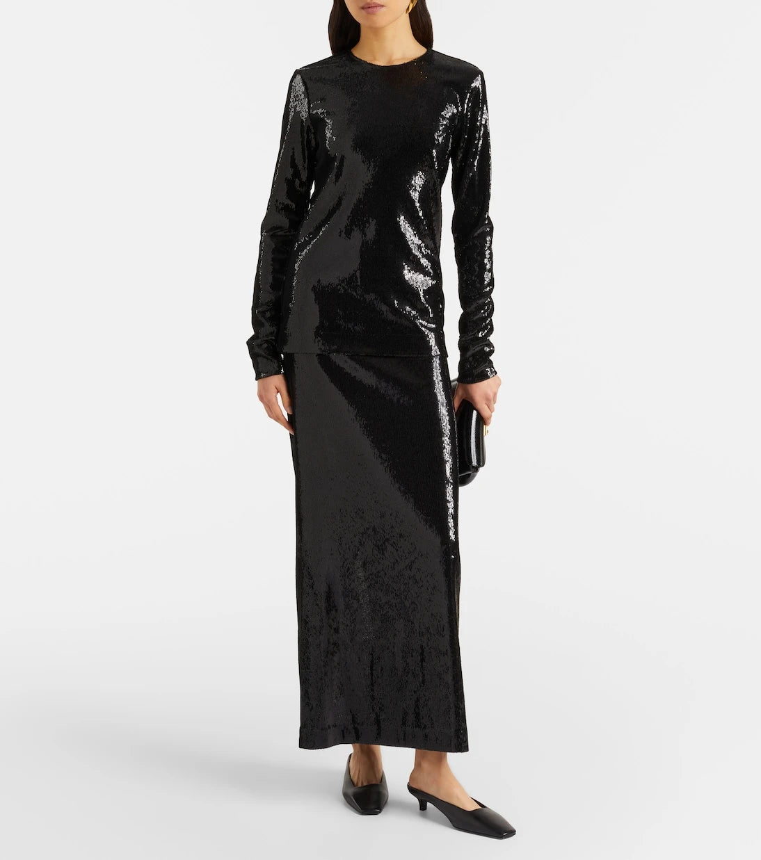 Toteme - Sequined jersey top