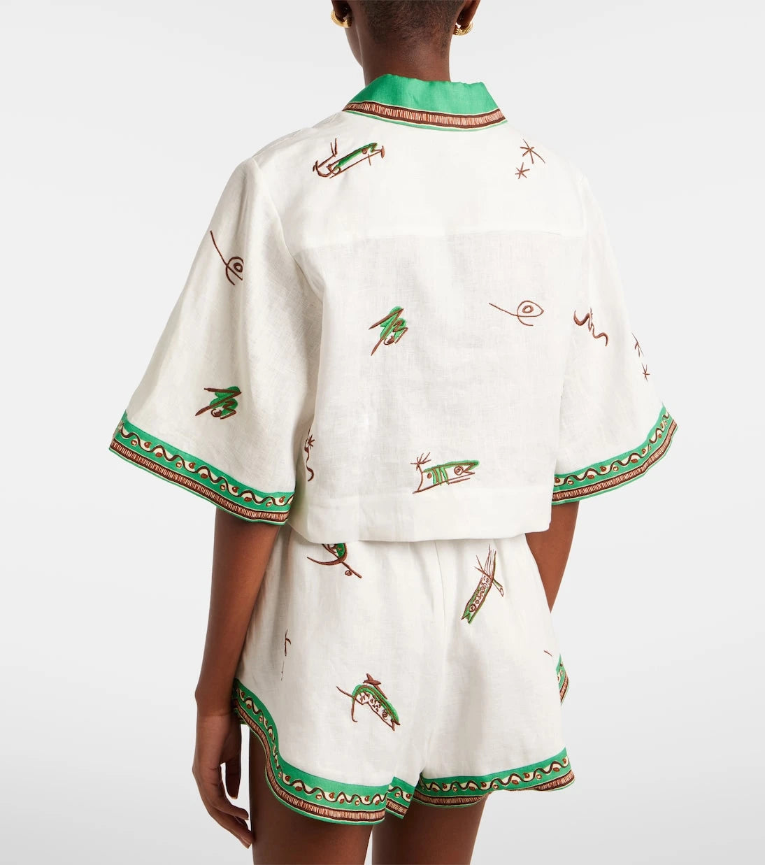 Alémais - Wanda embroidered linen shirt