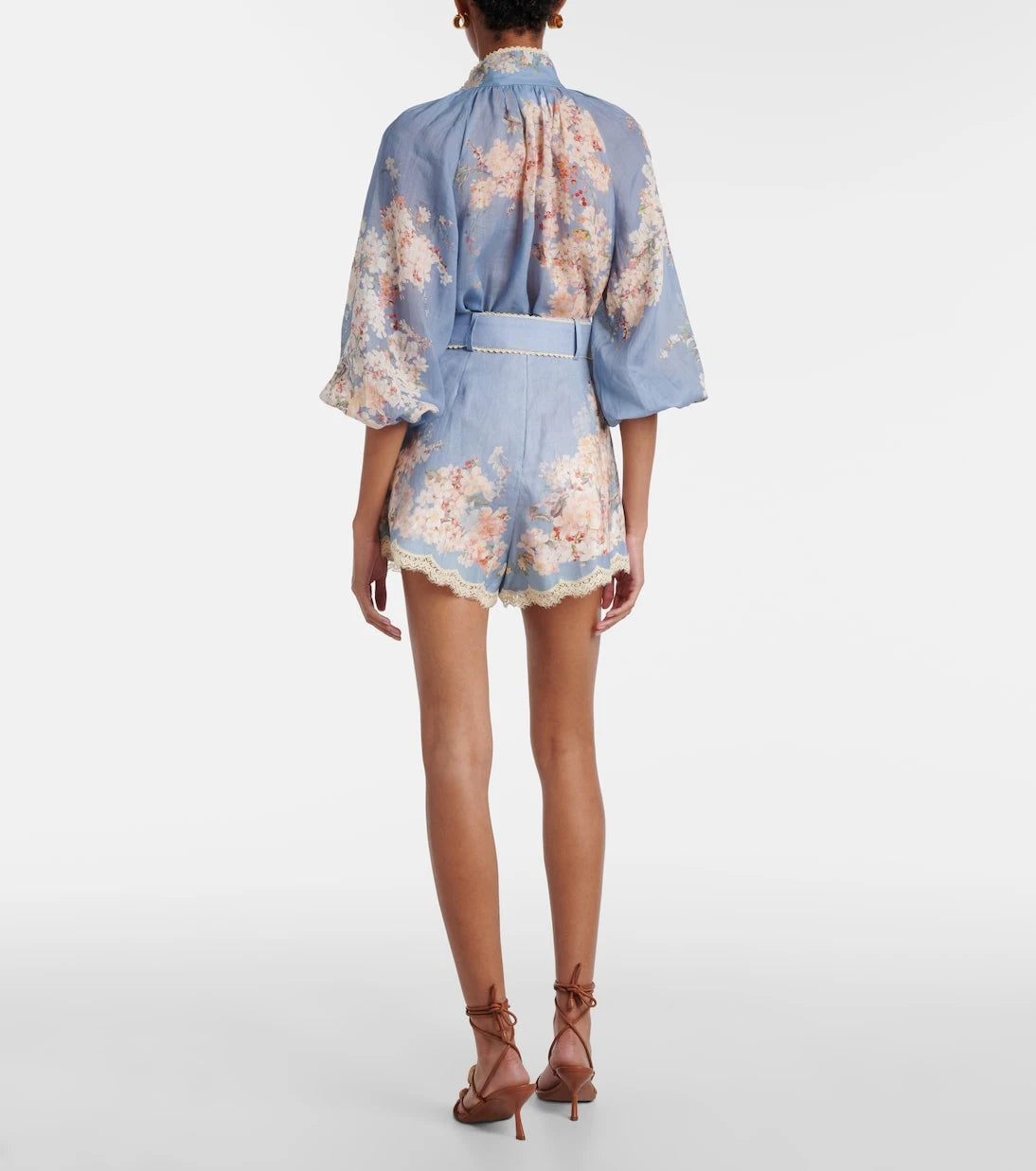Zimmermann - Cascadian floral linen shorts