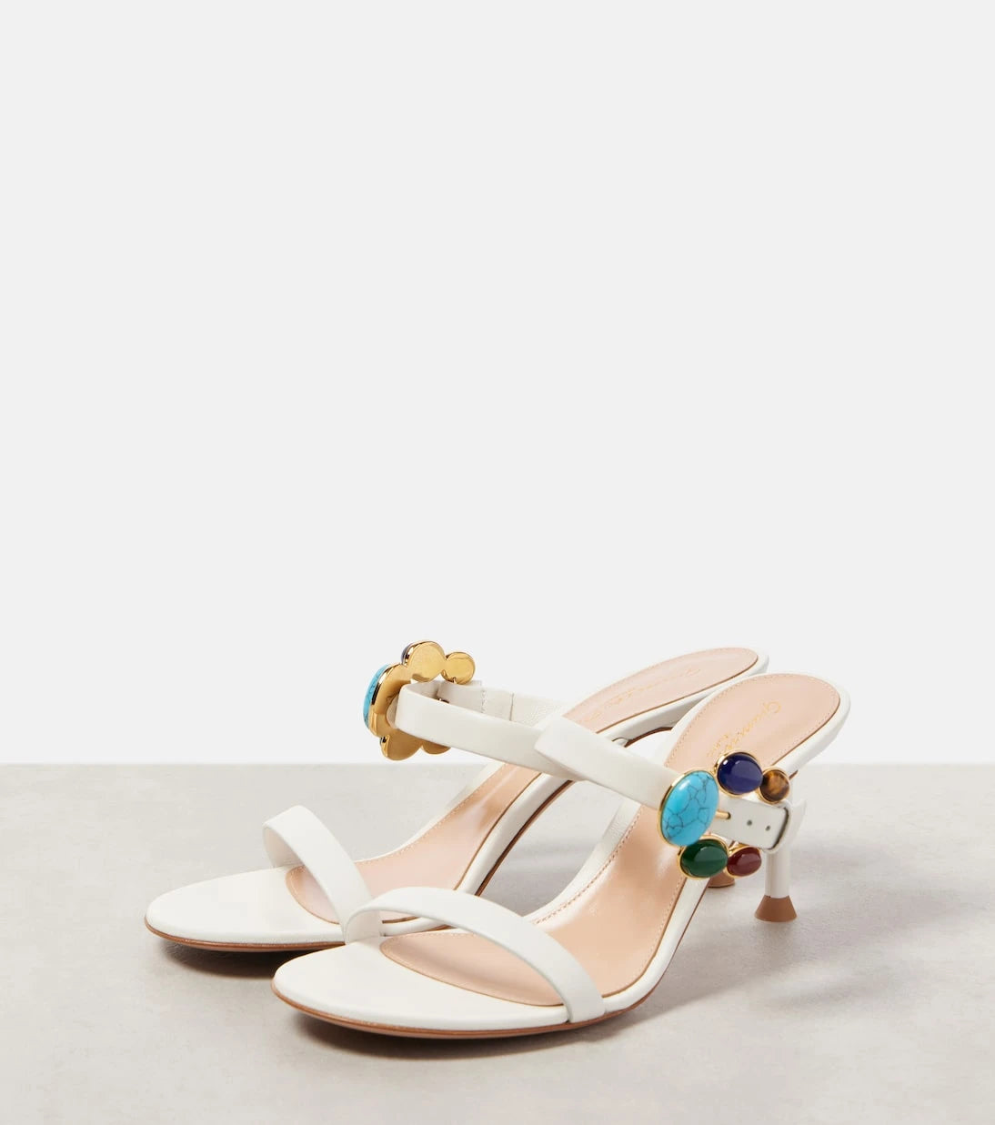 Gianvito Rossi - 70 embellished leather mules