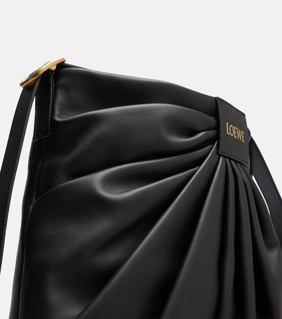 Loewe - Draped leather tote bag
