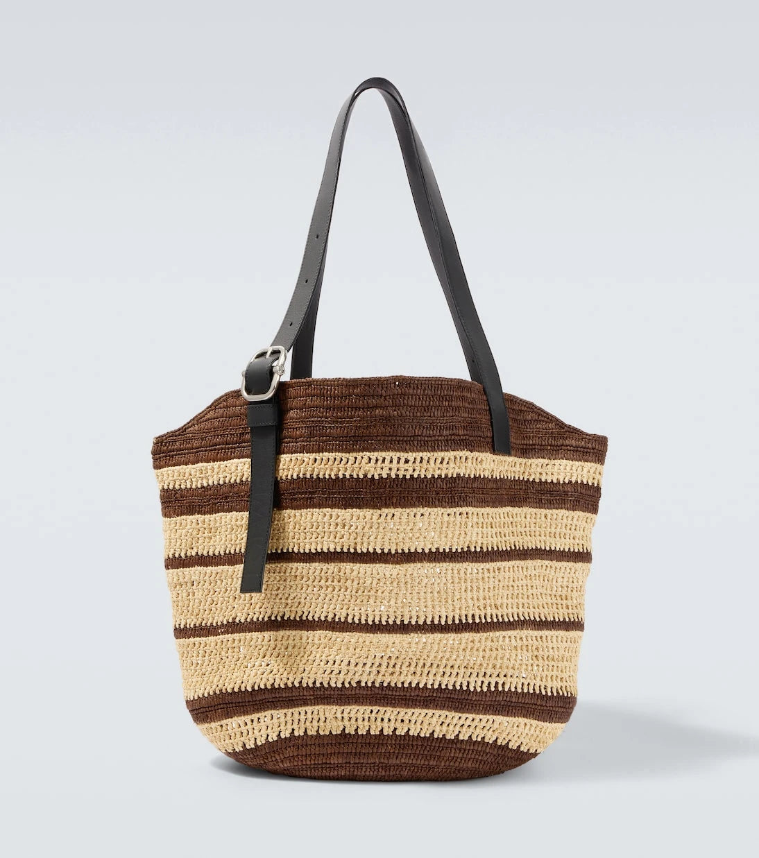 Loewe - حقيبة بولا إيبيزا سلة من الرافية بحمالة دائرية