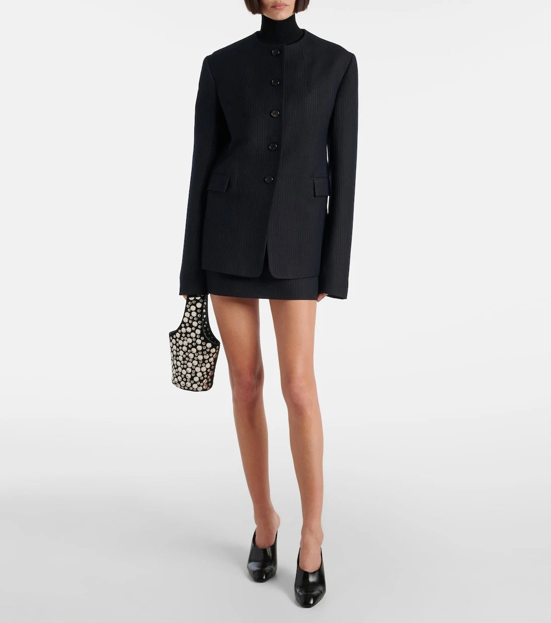 Khaite - Jameson pinstripe wool-blend jacket