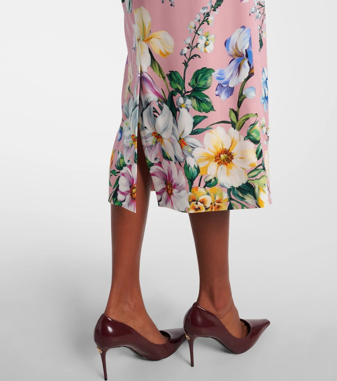 Dolce&Gabbana - Floral silk-blend pencil skirt