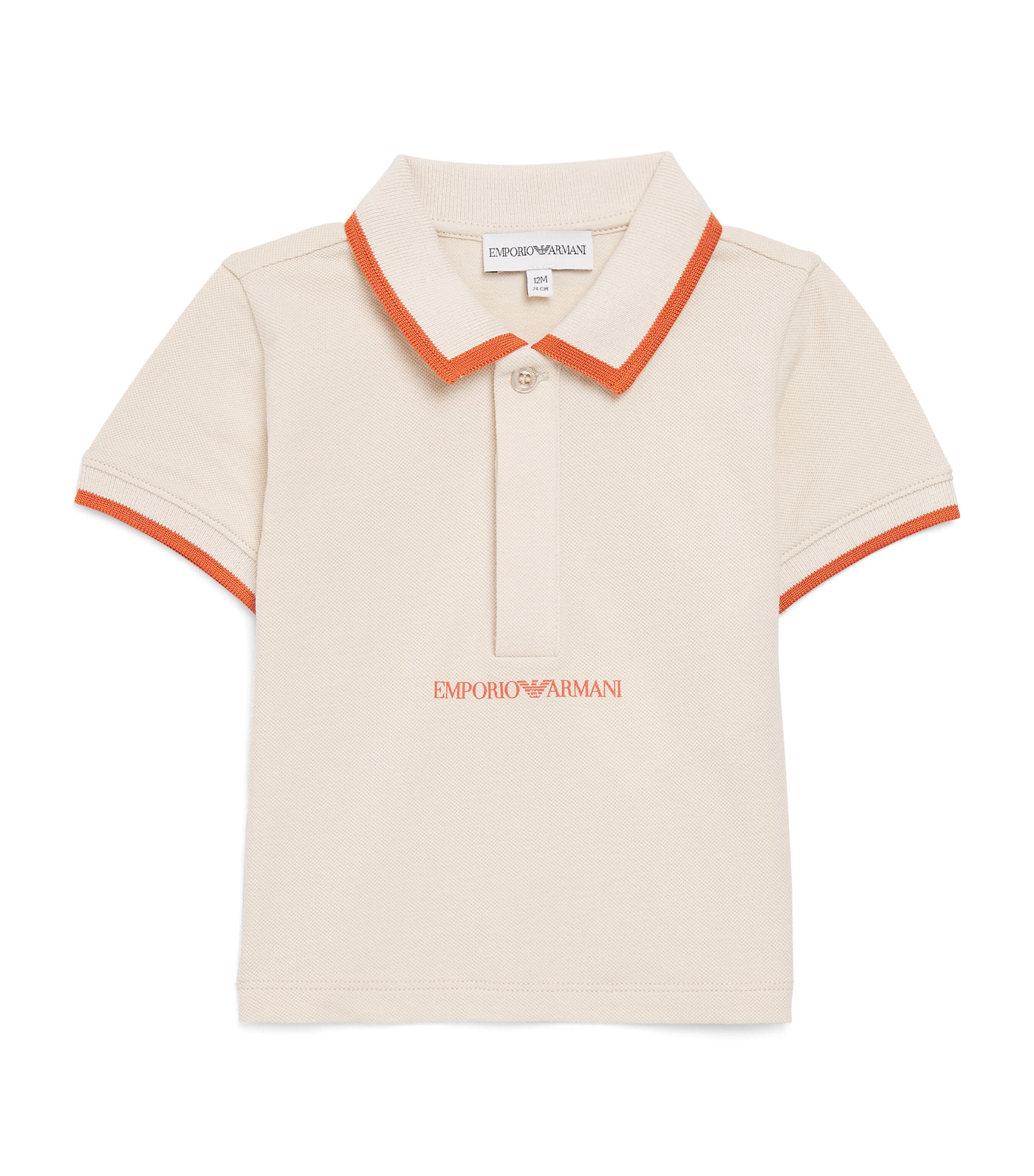 Emporio Armani Kids Stretch-Cotton Logo Polo Shirt (6-36 Months)
