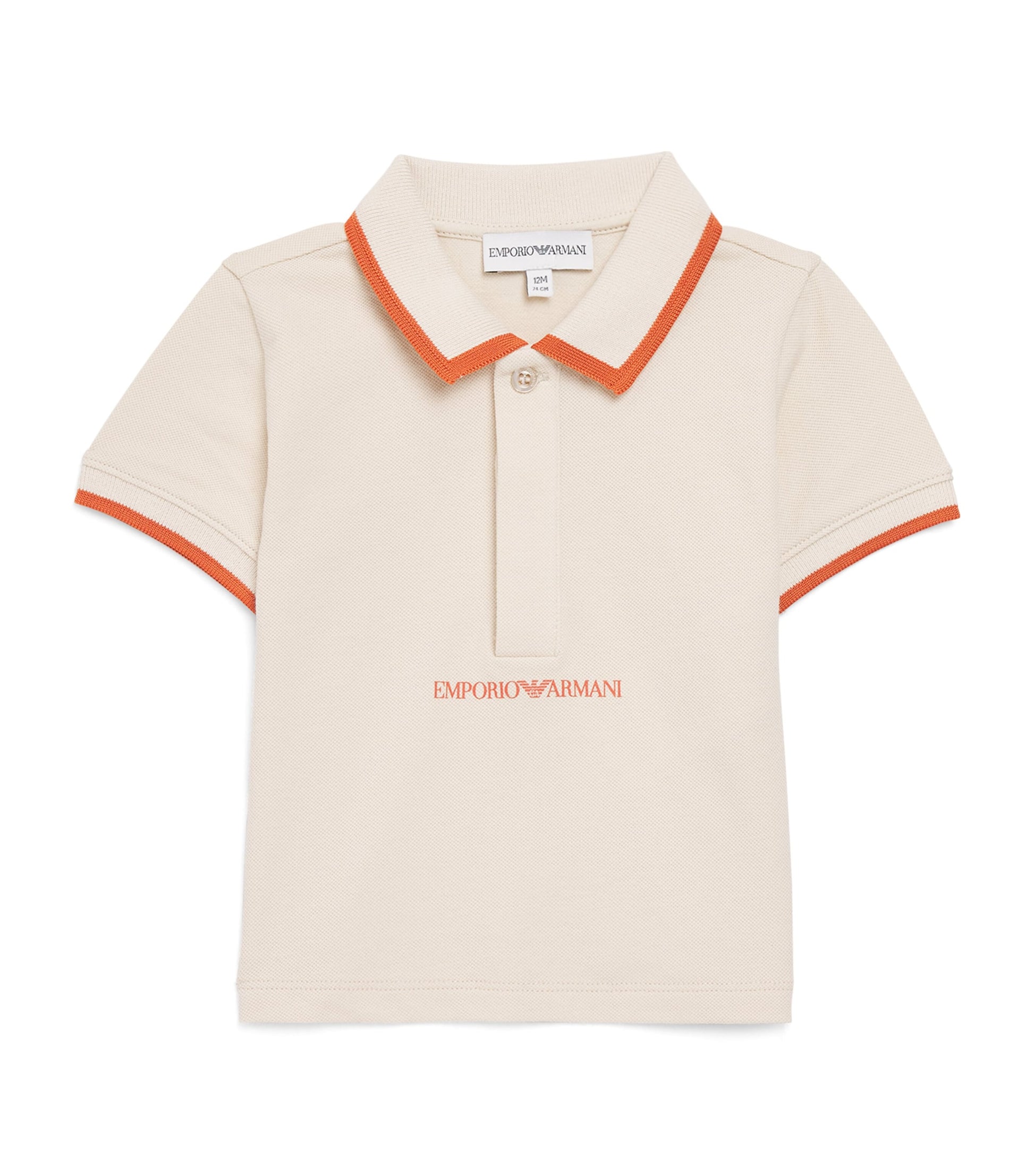 Emporio Armani Kids Stretch-Cotton Logo Polo Shirt (6-36 Months)