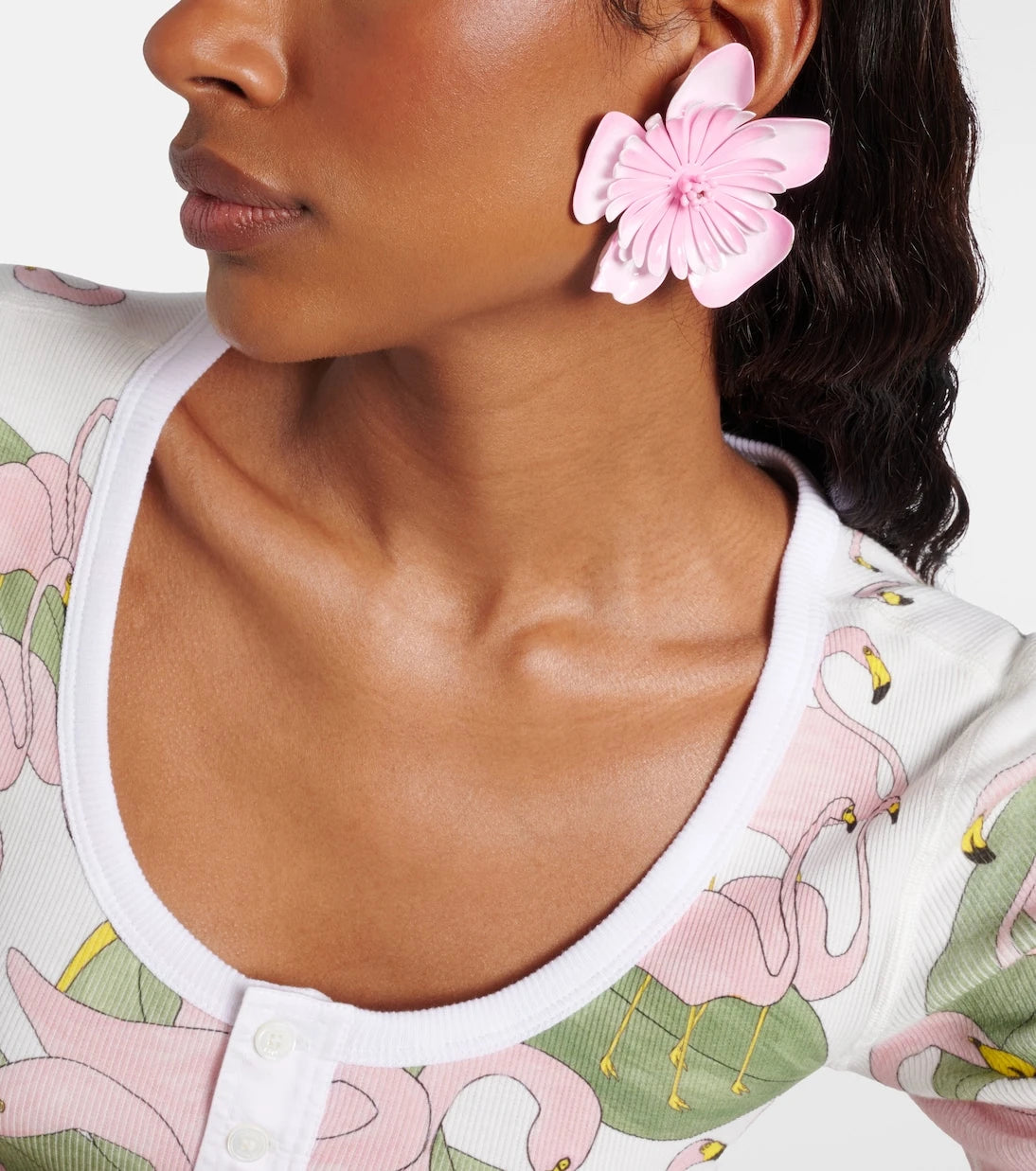 Chloé - Floral clip-on earrings
