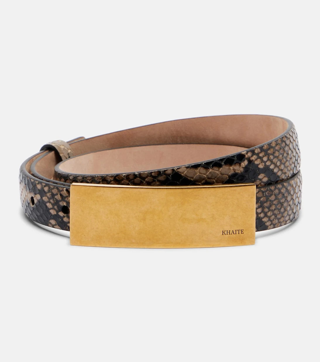 Khaite - Berlin snake-effect leather belt