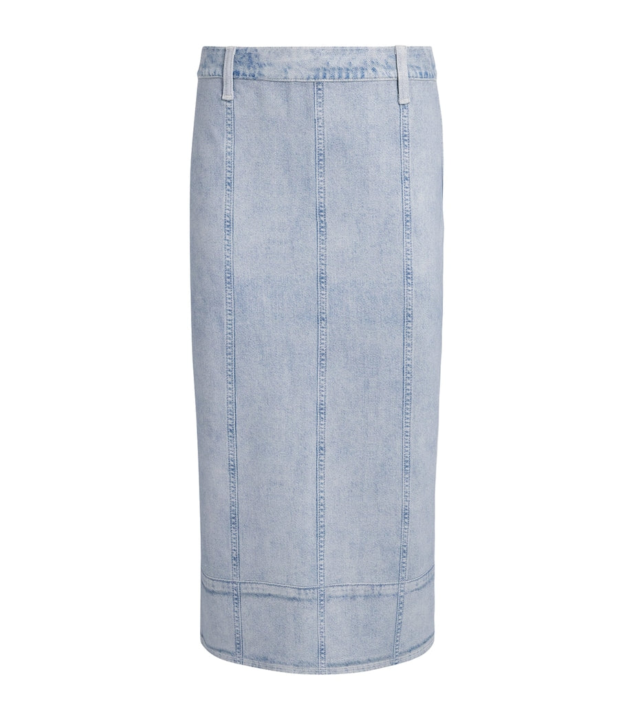 Blue Miramar Midi Pencil Skirt