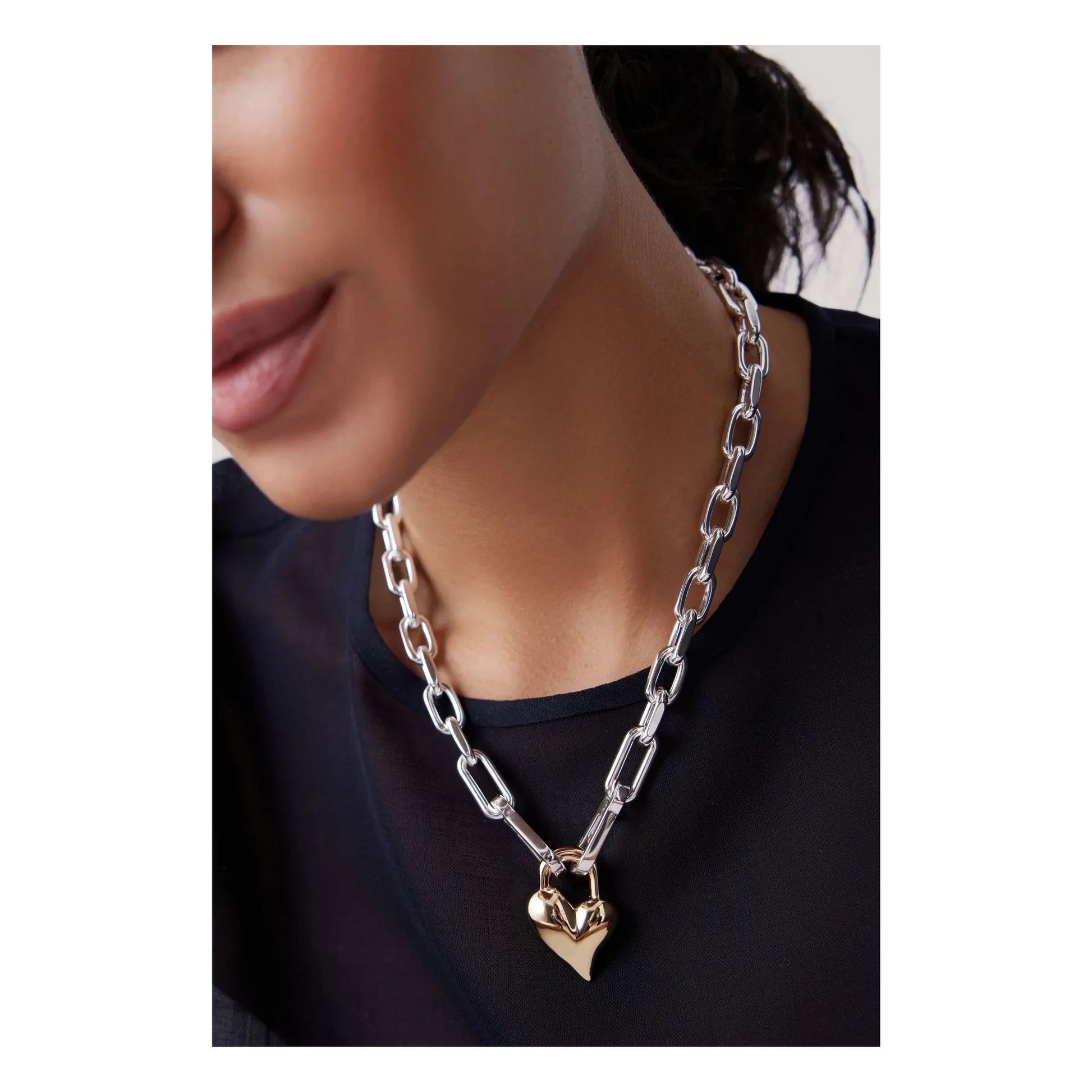 Jenny Bird - Padlock Heart necklace | Gold/Silver