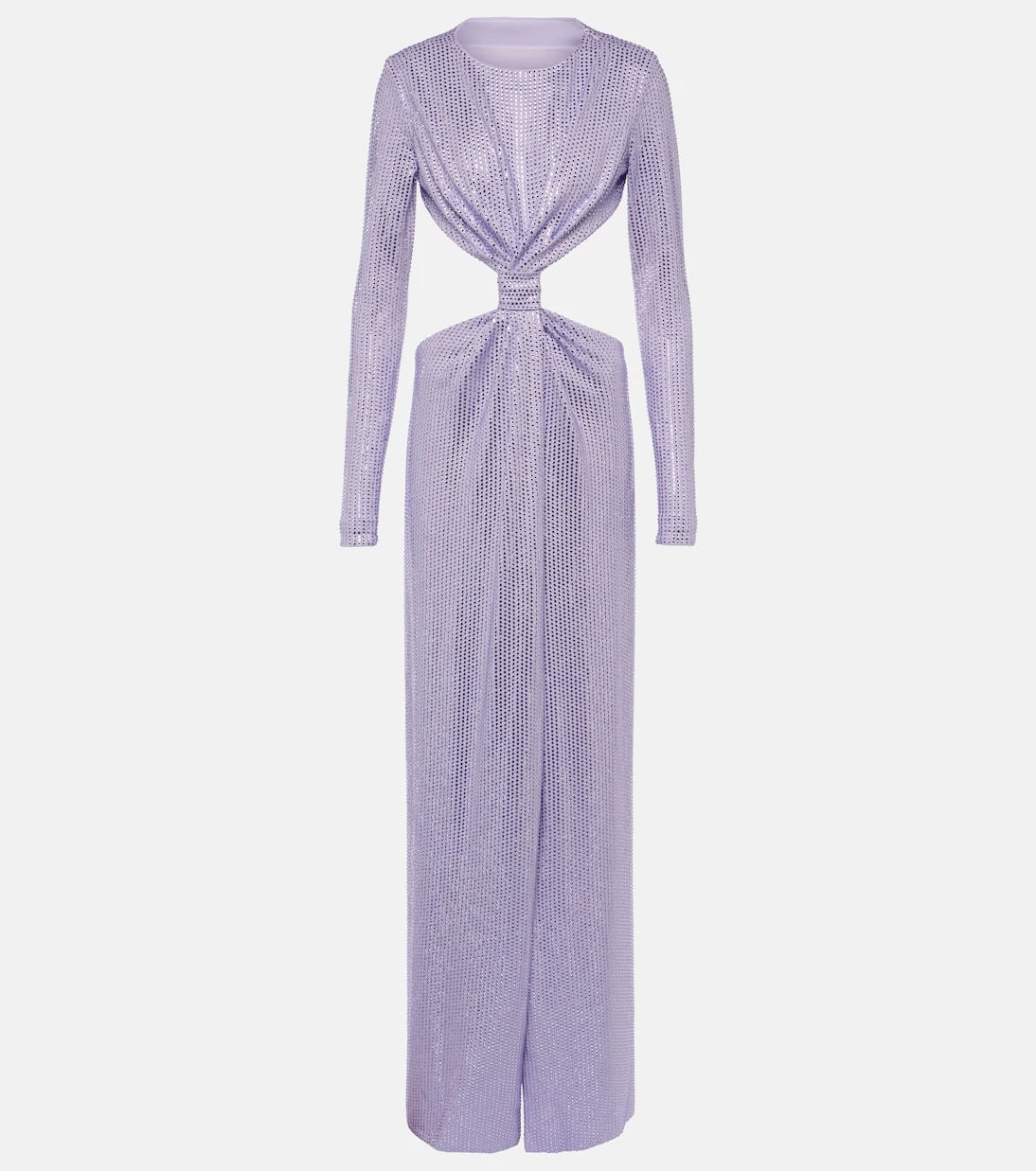 Area - Crystal-embellished cutout jersey gown