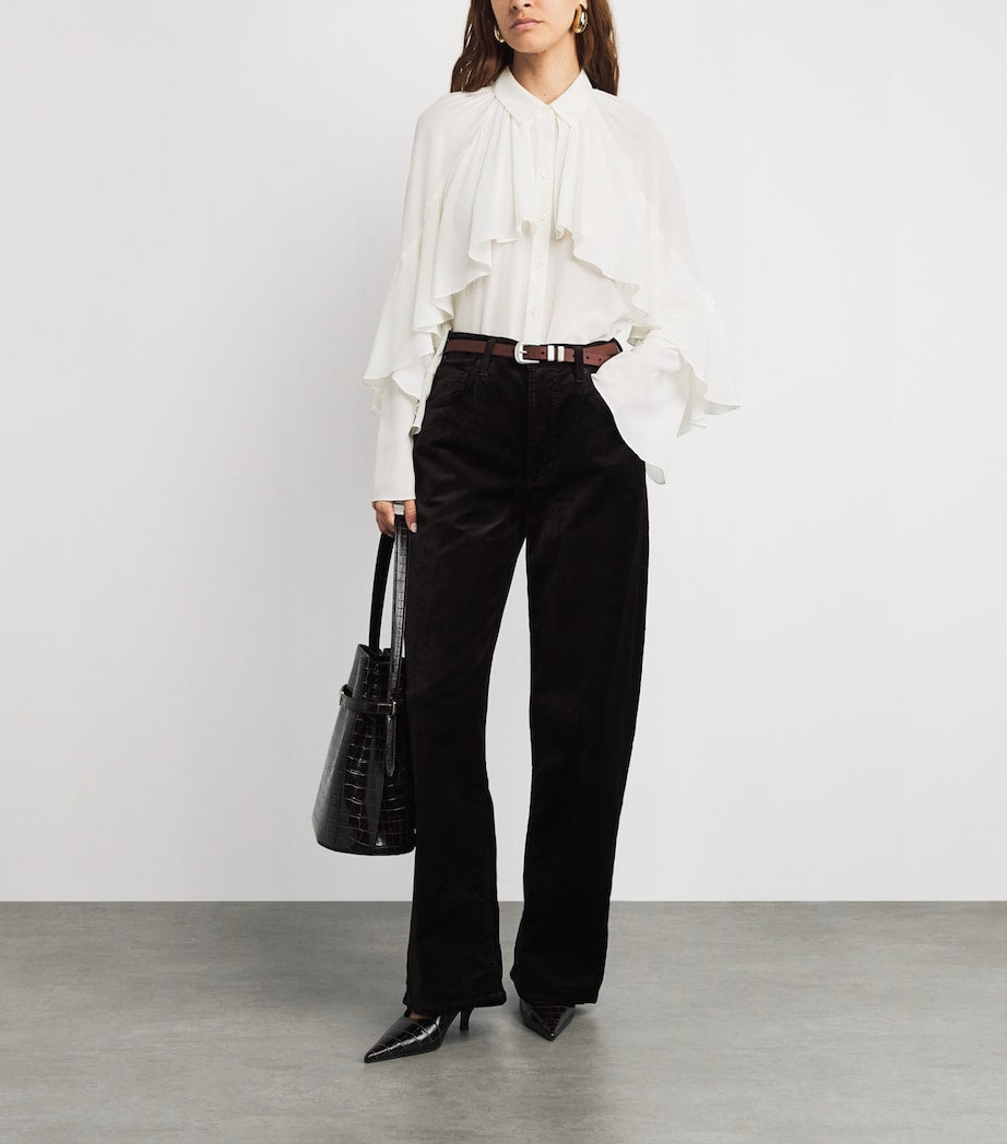 Silk Ruffle Demaris Blouse