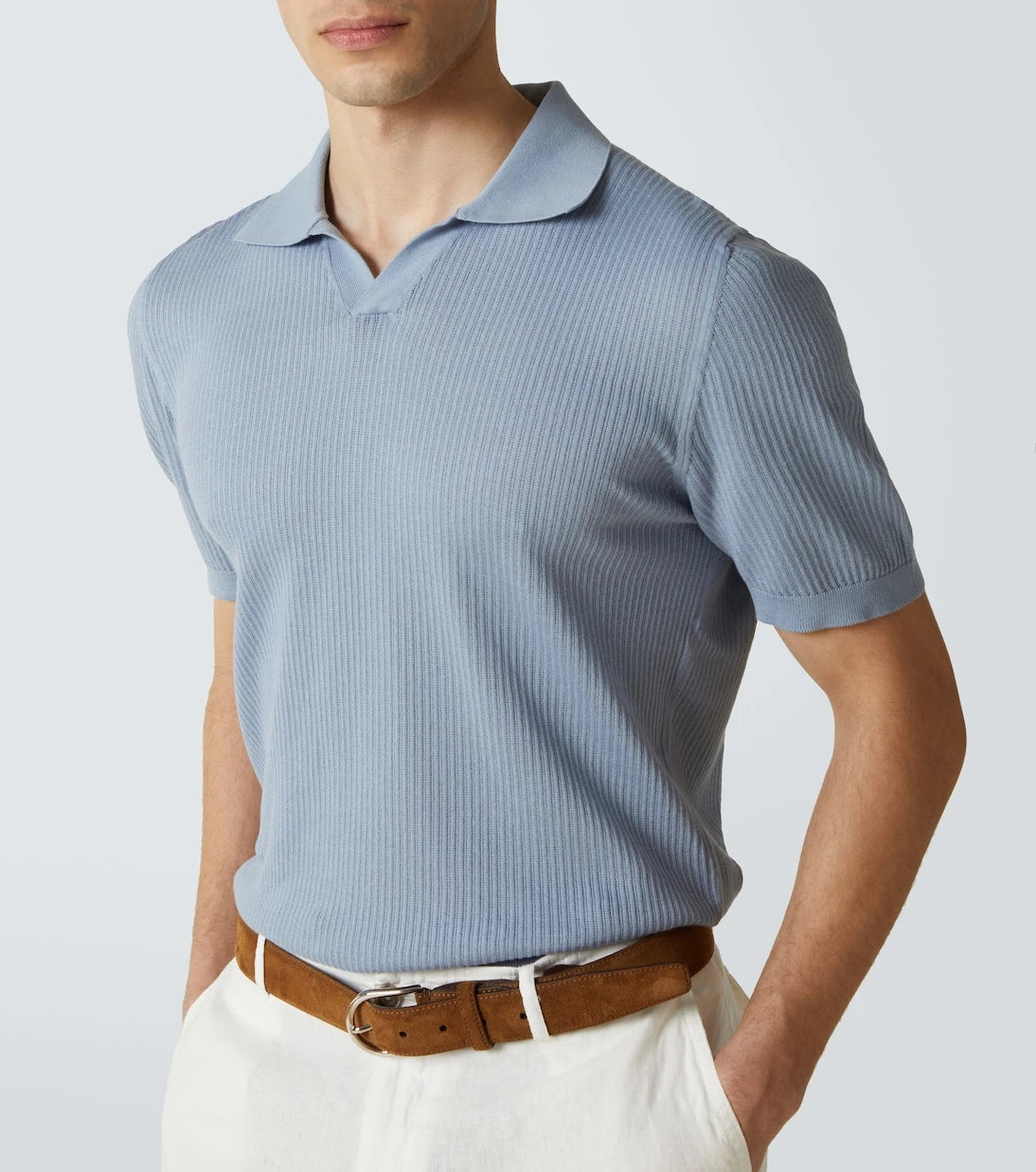 Fedeli - Cotton piqué polo shirt