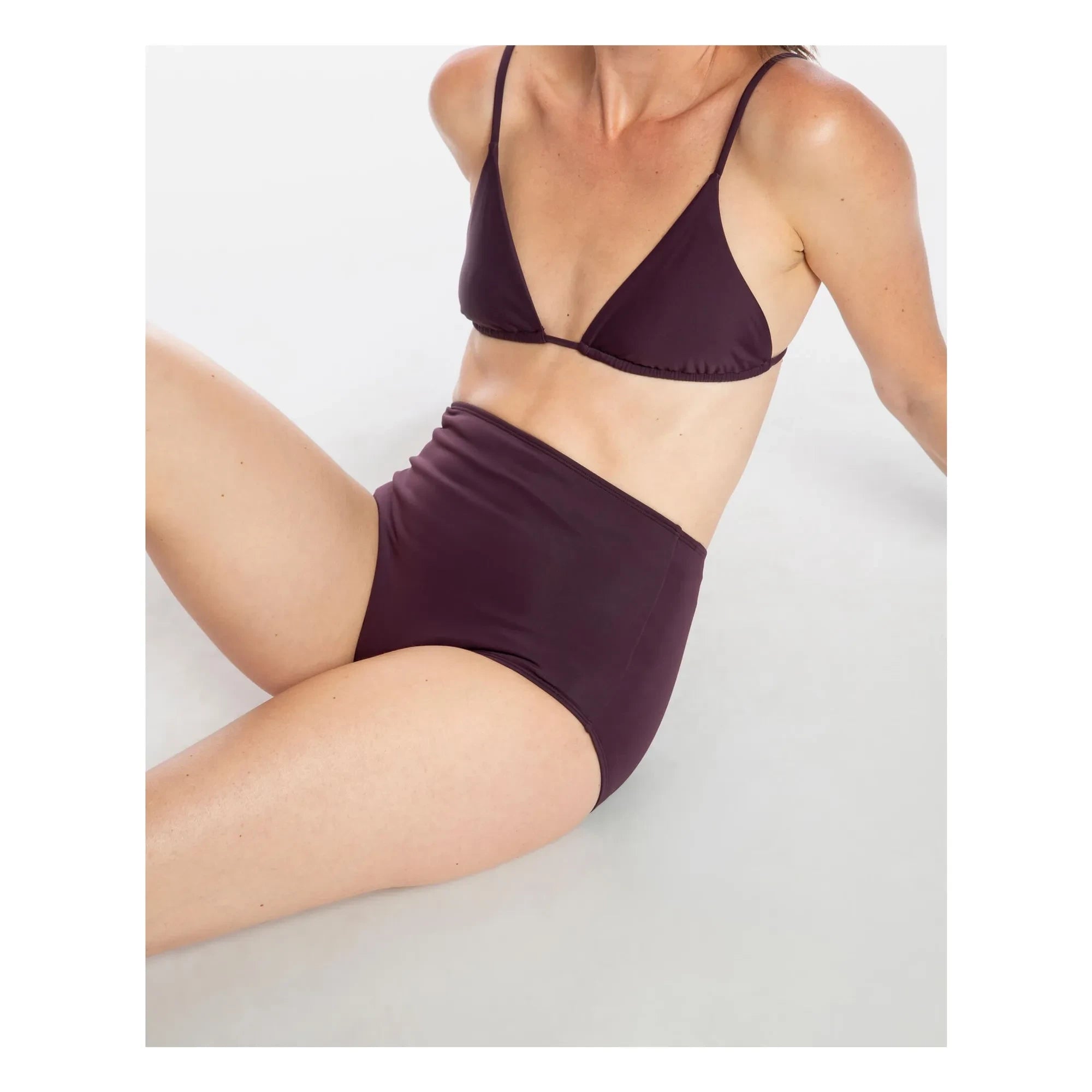 Matona - Triangle Jersey Top Recycled Fibers | Aubergine