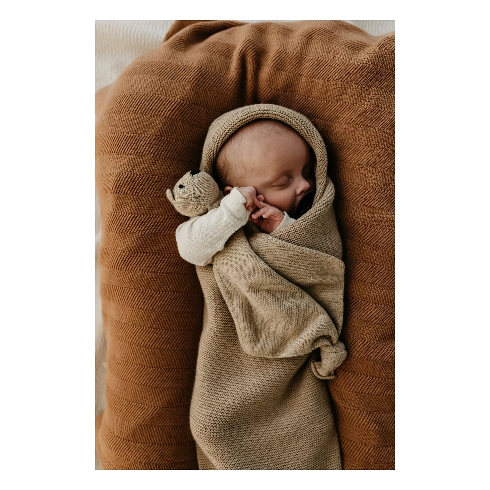 Hvid - Freddie Merino Wool Blanket | Terracotta