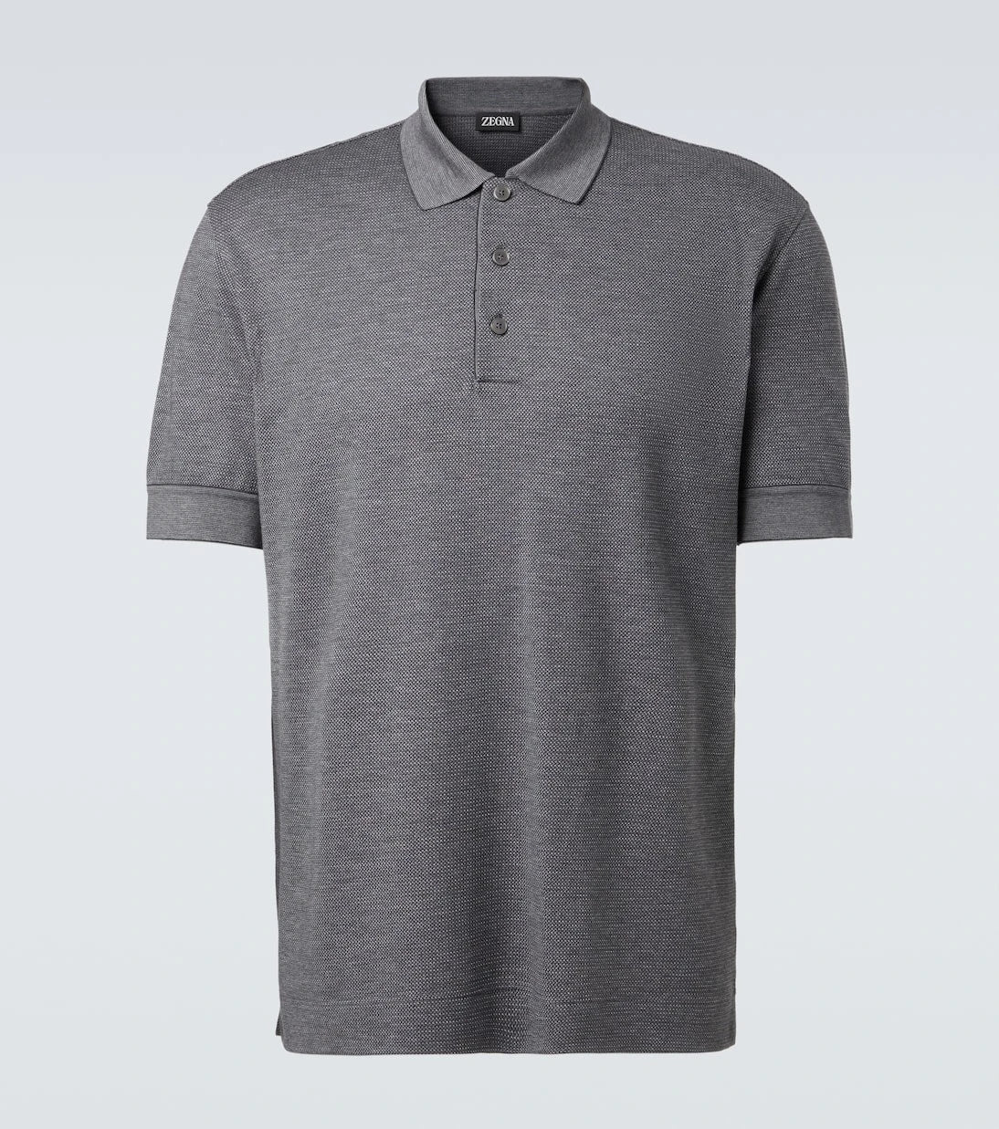 Zegna - Cotton and silk piqué polo shirt