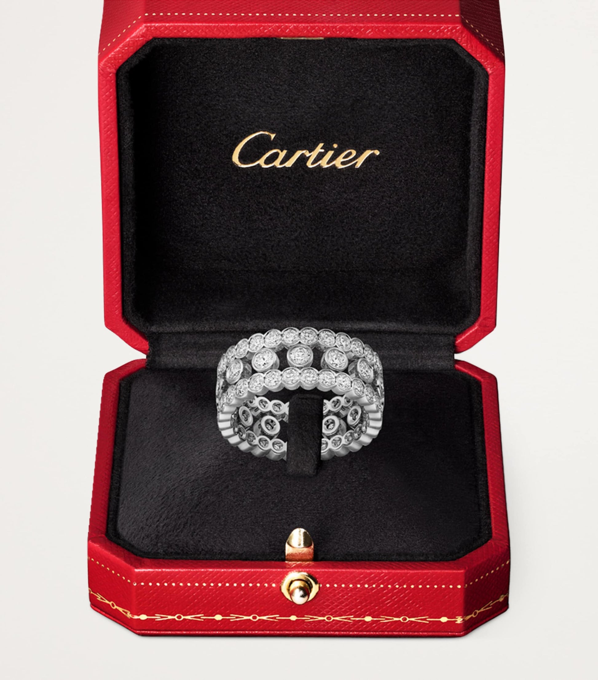 White Gold and Diamond Broderie de Cartier Ring