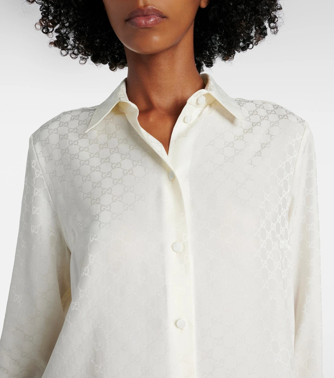 Gucci - GG silk crêpe shirt