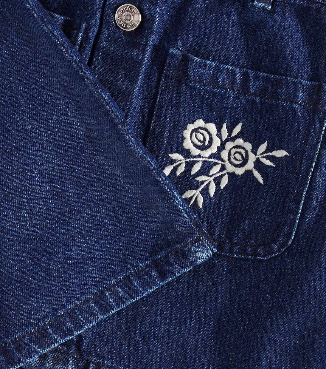 The New Society - Danubio embroidered denim skirt
