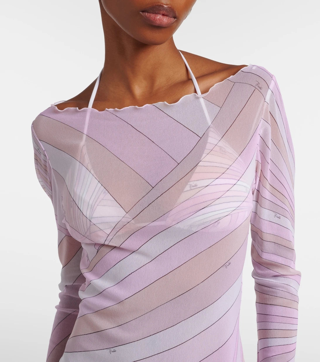 Pucci - Iride sheer tulle maxi dress