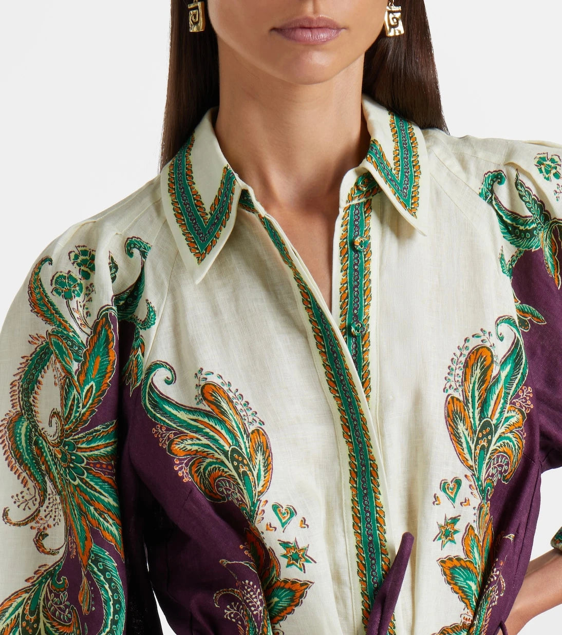 Alémais - Ruthie printed linen shirt dress