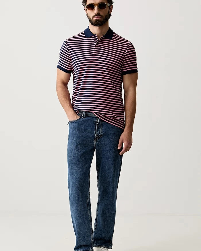 Tommy Hilfiger yakalı erkek pamuklu tişört