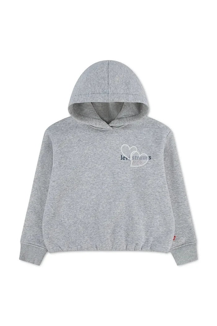 Levi's kapüşonlu çocuk pamuklu sweatshirt MEET AND GREET BUBBLE HOOD