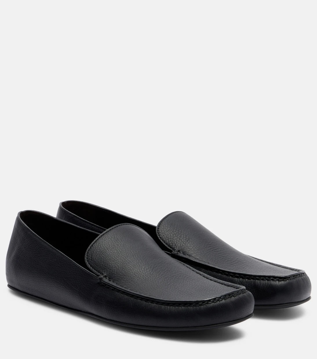 The Row - Leo leather slip-on shoes
