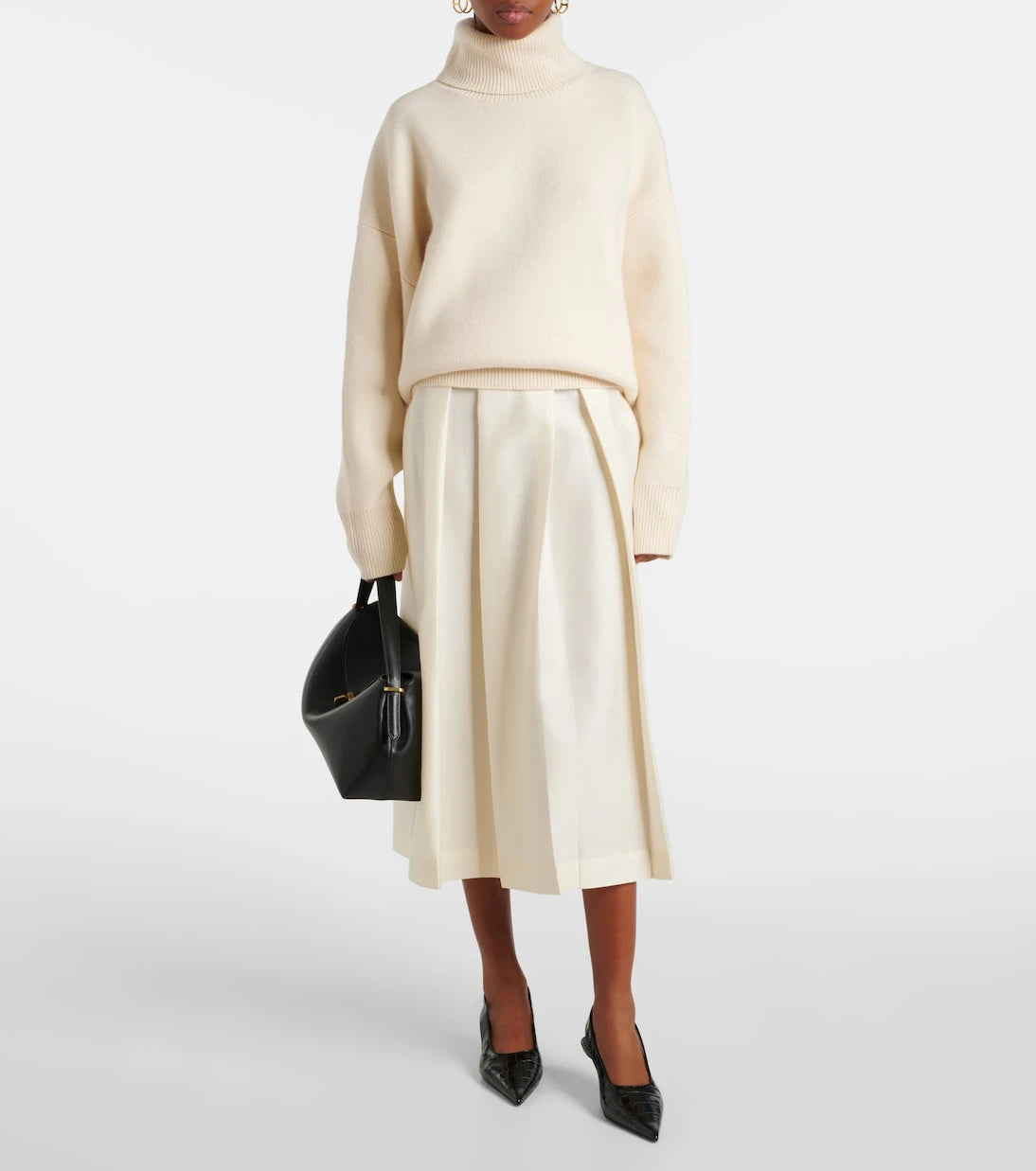 Toteme - Twinflower wool and silk midi skirt