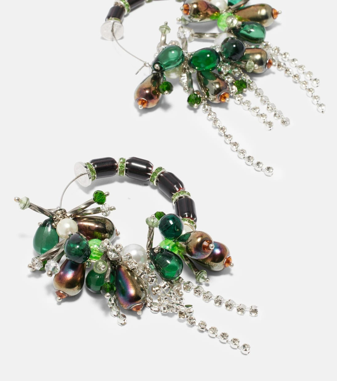 Dries Van Noten - Embellished hoop earrings