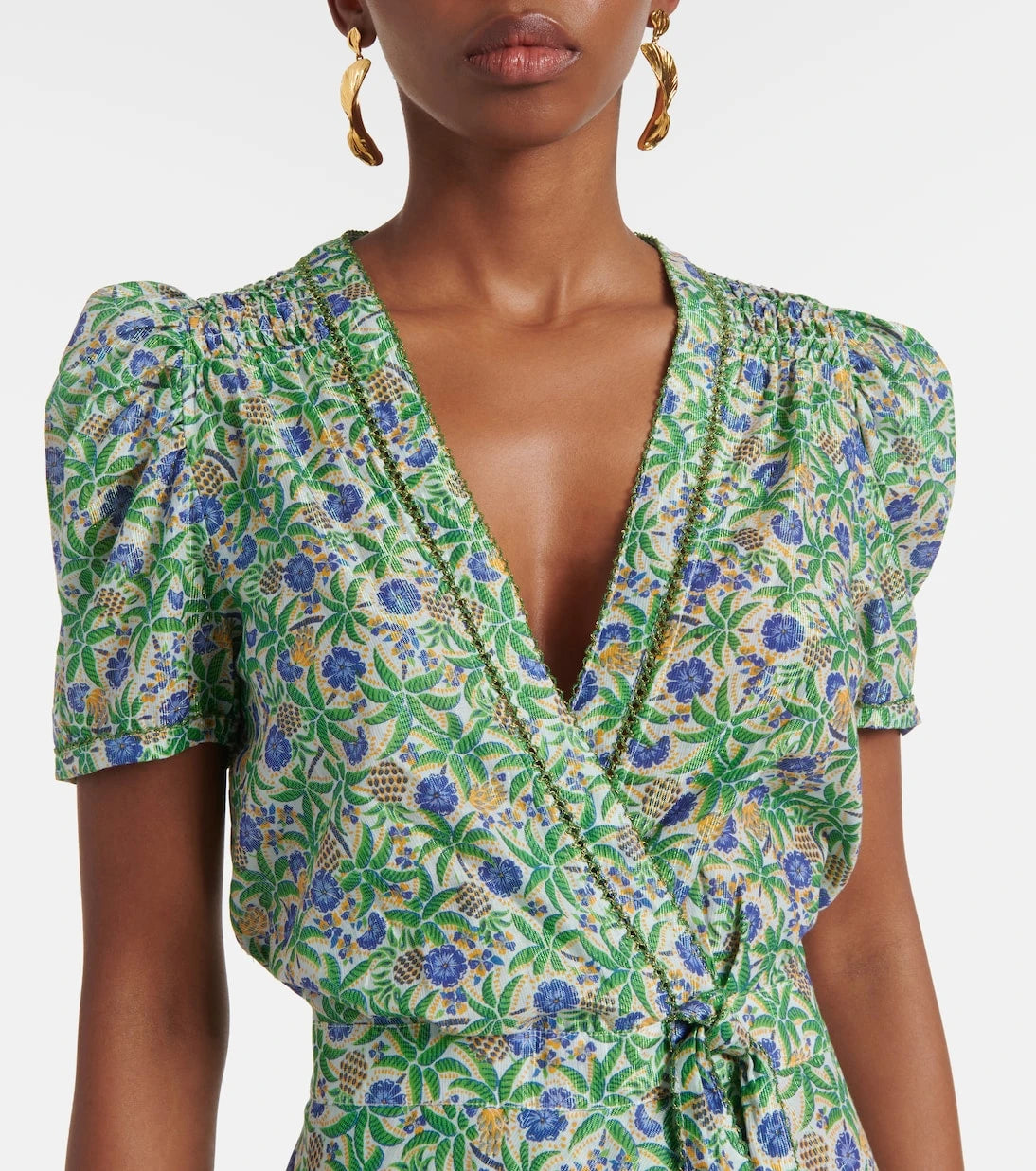 Poupette St Barth - Baba printed cotton wrap dress