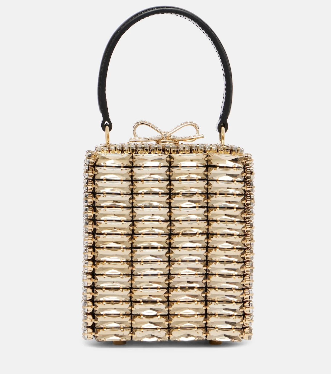 Self-Portrait - Micro crystal-embellished box bag